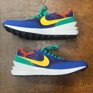 New Nike waffle game royal Citron green sneakers  size 8 see photos